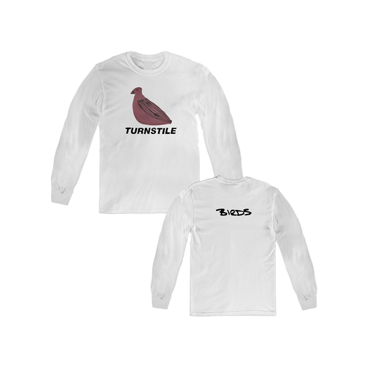 TURNSTILE "BIRDS" WHITE LONGSLEEVE
